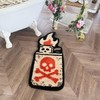 Yellow Lighter Don't Smoke Flocking Rug Living Room Carpet Bathmat