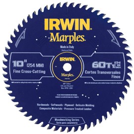Irwin Tools 1807369 Marples Laser Cut 10-Inch 60-Tooth Alternate Tooth Bevel Circular with Raker Tooth Circular Saw Blade