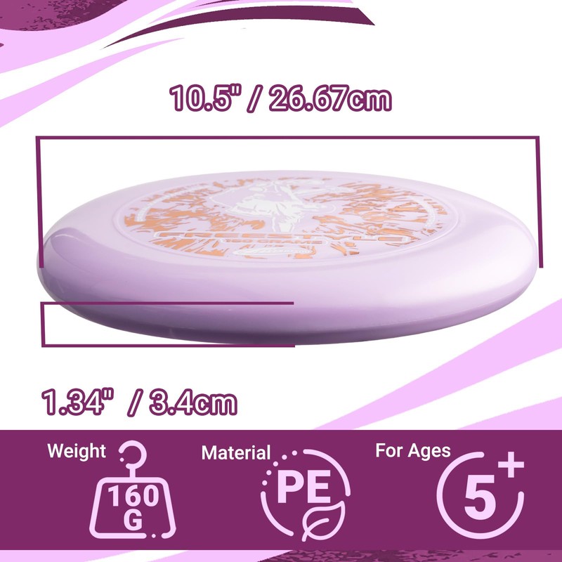 FRISBEE Freestyle Disc 160g, 10.5 Inch, Durable and Flexible PE