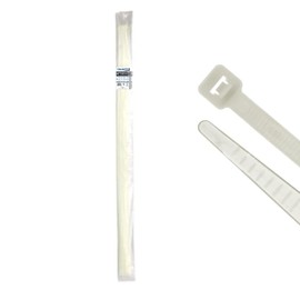 Kable Kontrol Heavy Duty Cable Zip Ties 50 Pcs 60 Inch, Natural White, 175 Lbs Tensile Strength, Self-locking Nylon Clear Plastic Wire Ties wraps for Indoor or Outdoor Use