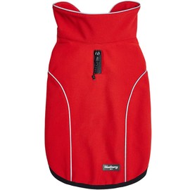 Blueberry Pet Windproof Waterproof Reflective Softshell Dog Jacket, Red, Back Length 22.5", Size 20, Warm & Lightweight Winter Outdoor Windbreaker Coats Raincoats for Dogs