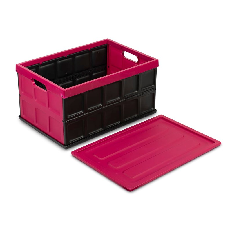 Glad Collapsible Storage Bin with Lid - 48L Foldable Plastic