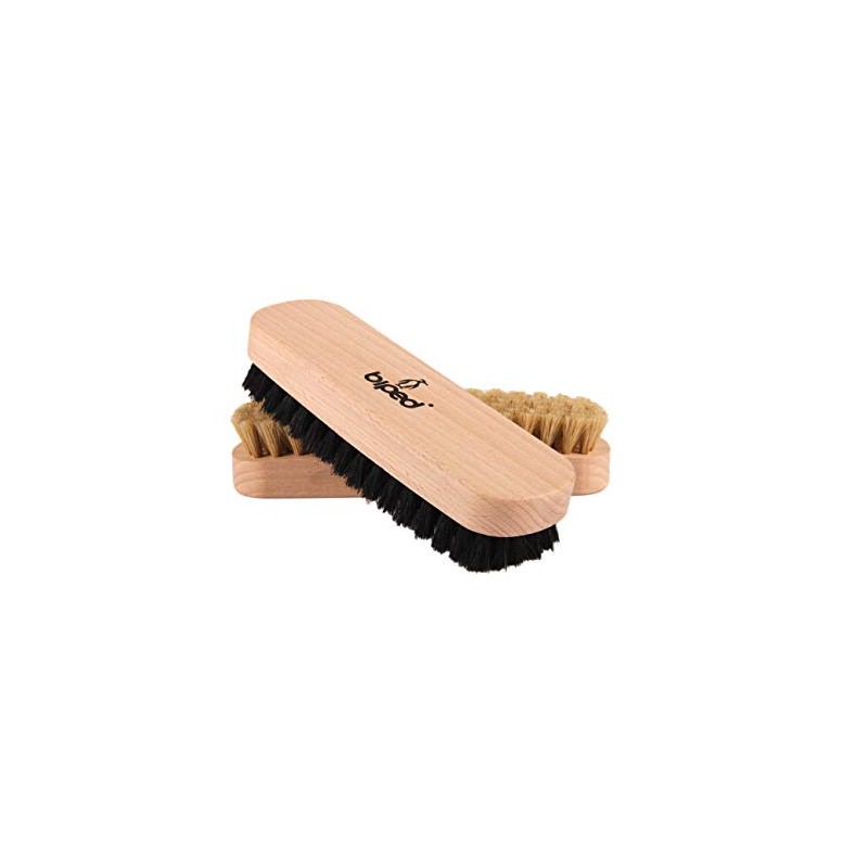biped Set of 2 Beech Wood Shoe Brush with Natural