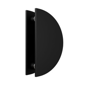 HMXBTO Half-Round Pull Handle, Double-Sided Heavy-Duty Aluminum Push-Pull Handle, Commercial-Grade Glass Door Handle, Barn Door Handle, for Wooden Doors(Black, Dia 7.9in)