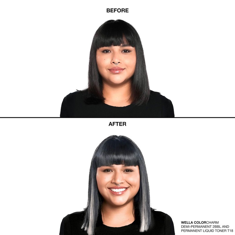 COLORCHARM Demi Permanent Hair Color, 1N Black, Gloss, Refresh &