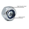 M10 Nyloc Steel Nuts, 10mm Self Locking Nuts with Nylon