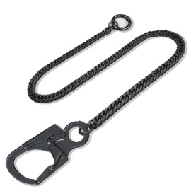 Ahiller Men's Wallet Chain, 25" Pocket Chain, Long Key Chain With Double Locking Ｍechanism, Heavy Duty Biker Chain, Punk Pants Phain, Belt Chain.(YK-Gunmetal-JR-1P)