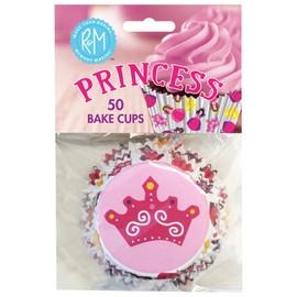 R&M International 2518 Standard Cupcake Liners for Baking, Muffins, Candy, or Hot Chocolate Bombs, Princess, Pack Of 50
