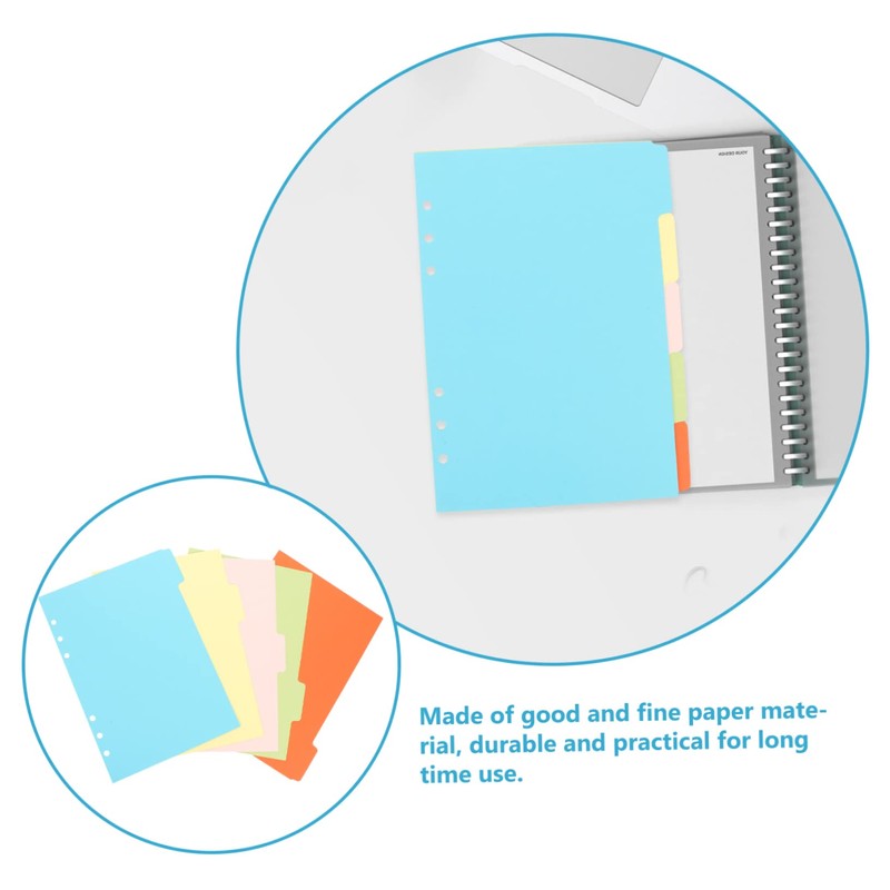 Operitacx 15pcs Index Label Book Dividers Separators Office Document Organizer