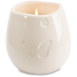 Pavilion Gift Company 19178 in Memory Beautifully Lived Ceramic Soy Wax Candle, 8 Ounce