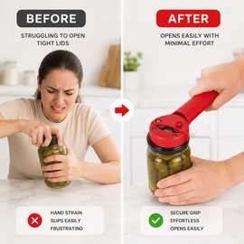 Adjustable Magnetic Lid Opener for Kitchen Use – Stainless Steel Jar & Bottle Opener for 2.5–9.5cm Caps