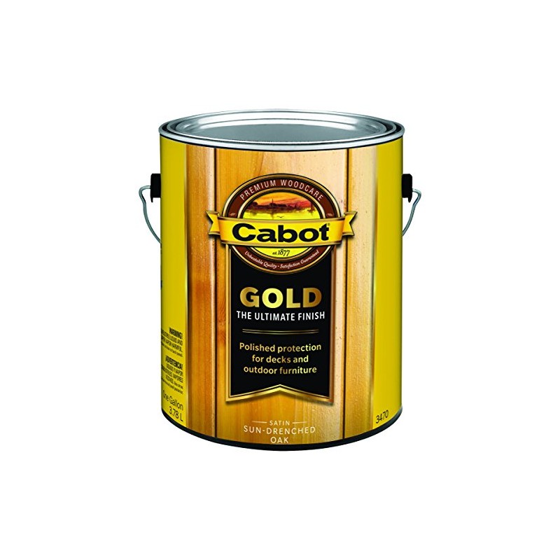 CABOT SAMUEL Sun-Drenched Oak Satin Deck Stain, Gallon, 250-350 sq.