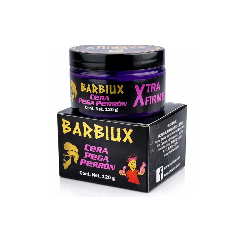 Barbiux Cera Pega Perron para Cabello y Barba Fijación Extrema
