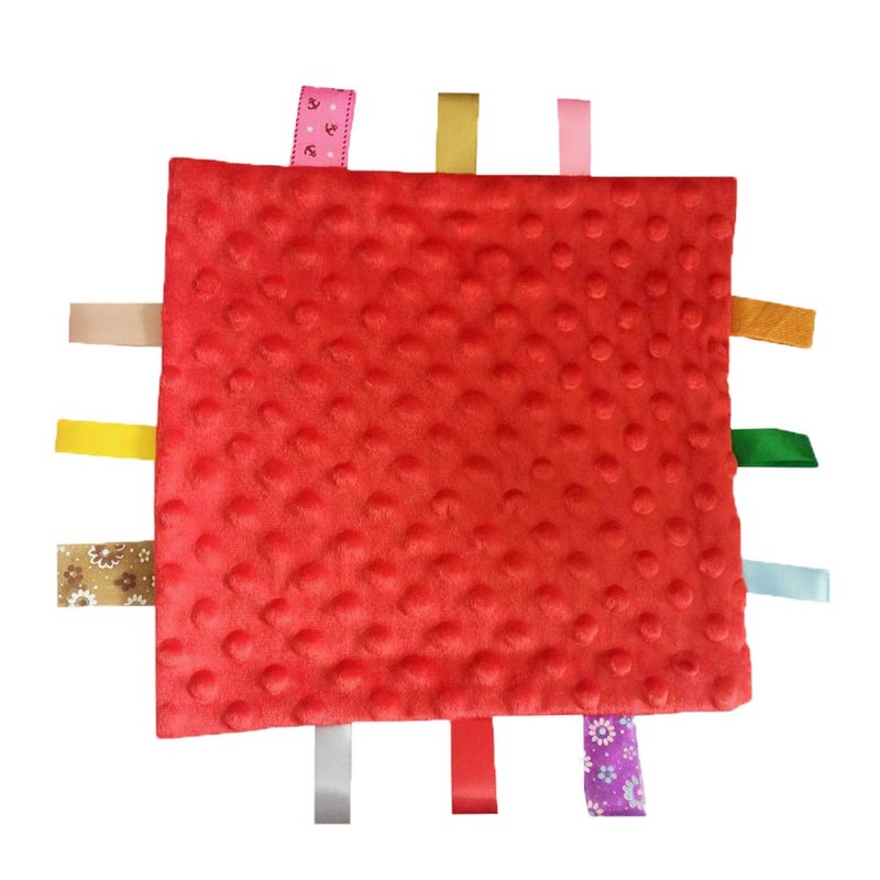 G-Tree Baby Comfort Blanket with Tag, Taggy Blanket - Multi-Coloured