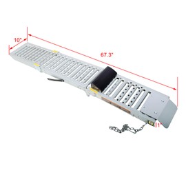 ZJMTOCYU Foldable Car Ramp Set for Vehicles, Portable, Lightweight Design, 1000lbs Capacity, Silver