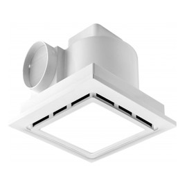 MEOZRI Bathroom Exhaust Fan with LED Light Ceiling Mount Ventilation Fan 110 CFM 1.0 Sones 4 Inch Duct Quiet Bathroom Vent Fan with Light Combo 5000K for Home Bath Hotel (Square)