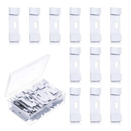 Xugoox 12Pcs Vertical Blind Repair Vane Savers, Louver Replacement Parts Maintenance Clips/Blind Fixers, White