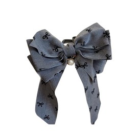 Hair Bow, Winter Hair Accessories, Hair Bows for Women, Large Hair Barrettes, Cute Hair Clips with Long Tails, Ribbon Hair Clips with Long Tail Tassels