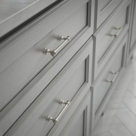 Liberty P23024-SN-CP, Athens Caspian Drawer Pulls Cabinet Hardware, Cabinet Handles, 3 or 3-3/4 In., Satin Nickel, 1 piece