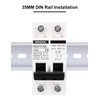 DIHOOL Solar Disconnect Switch,10 Amp 2 Pole,Non Polarized,12V/24V/48V/110V/220V/400V,AC/DC Circuit Breaker,DIN