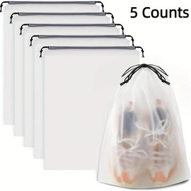 Durable Shoes Bag, 5 Counts/set Portable Dustproof & Waterproof Drawstring Pouch, Sport Bag, Shoe Storage Bag for Men & Women, Travel & Golf Accessories, Football Shoe Organizer, Shoe Bags, Gym Bag, Volleyball Accessories