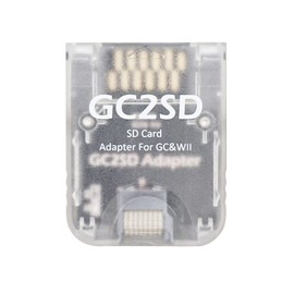 AreMe GC2SD Micro SD Card Adapter TF Card Reader for Gamecube Wii Console (Transparent)