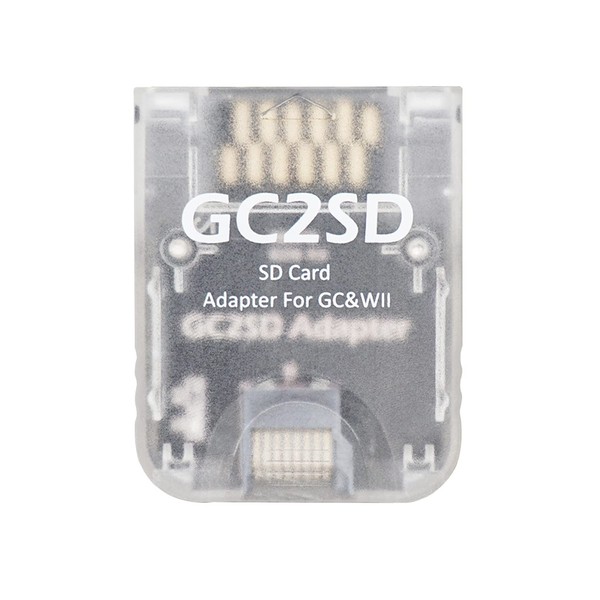 AreMe GC2SD Micro SD Card Adapter TF Card Reader for Gamecube Wii Console (Transparent)