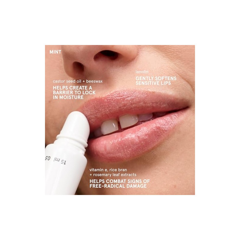 Glossier Balm Dotcom - Bálsamo Labial Mint, Hidratación Instantánea
