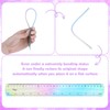 YUXIANLB 2Pcs Flexible Ruler, 12 inches Color Transparent Plastic Rulers,