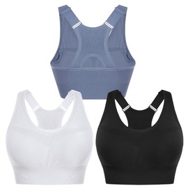 Sykooria Sport Bras for Women Criss Cross Racerback Back Yoga Bras Push Up Running Workout Crop Tops Swen in Pads