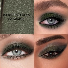 Wugbc Eyeshadow Stick Waterproof Long Wear Cream Eye Shadow Pencil Single Shimmer Glitter Blendable Smokey Eyeshadow Crayon Cream to Powder Intense Color Eyeliner Makeup, 4 BOTTLE