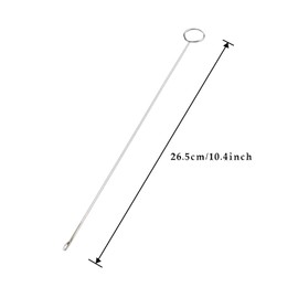 2pcs Sewing Loop Turner Hook with Latch,26.5cm Long Stainless Steel Sewing Loop Turner Hook,Sewing Loop Kit,Threader Tool Kits Drawstring Threader for Fabric Belts Strips DIY Knitting Accessories