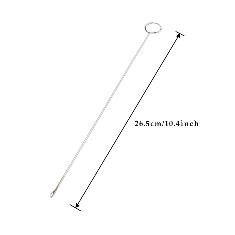 2pcs Sewing Loop Turner Hook with Latch,26.5cm Long Stainless Steel
