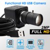 Hotpet 1080P Webcam 5-50mm Varifocal Lens USB Camera HD 2MP