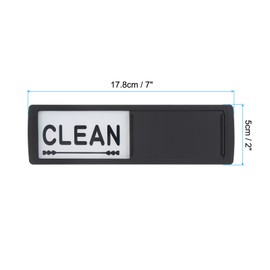 PATIKIL Dirty Clean Dishwasher Magnet, Dish Washer Kitchen Organization Easy to Slide Acrylic Sign Magnet, Black