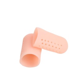 Healeved Slotted Toe Sleeve Sebs Gel Protector for Corn Blisters Alleviates Pain Reduces Friction for Bunions Blisters and Calluses Nude