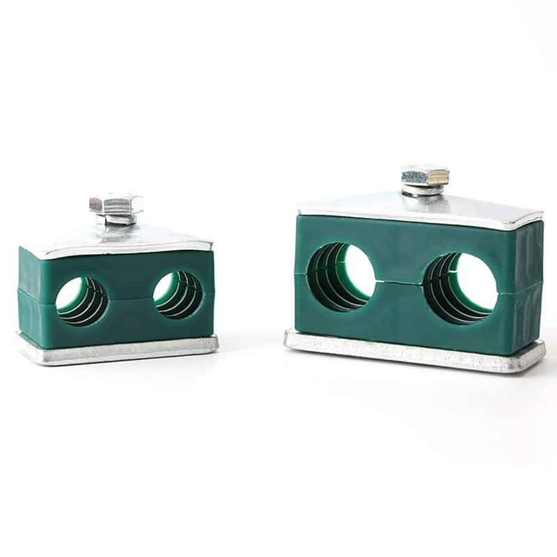 SagaSave Hydraulic Pipe Clamp, 14mm, Green, 4mm-42mm, 6.4Mpa, 2 Pipe