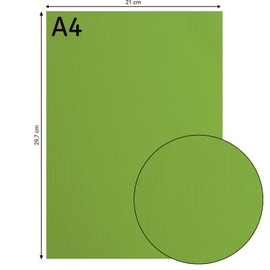 Florence Cardstock Textured - Coloured Card Making Supplies A4 - Green - 10 Sheets - Coloured Paper for Scrapbooking, Card Making, Die Cutting and Paper Crafts - 216 GSM - Frog