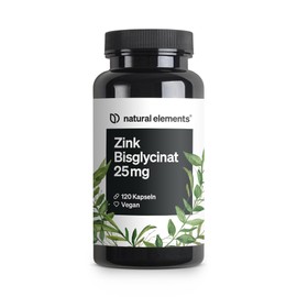Zink Kapseln - 120 Stück - 25mg Zink pro Kapsel - gut verträgliches Zinkbisglycinat (Zink-Chelat) – Alternative zu Zink Tabletten - vegan, hochdosiert, ohne unnötige Zusätze