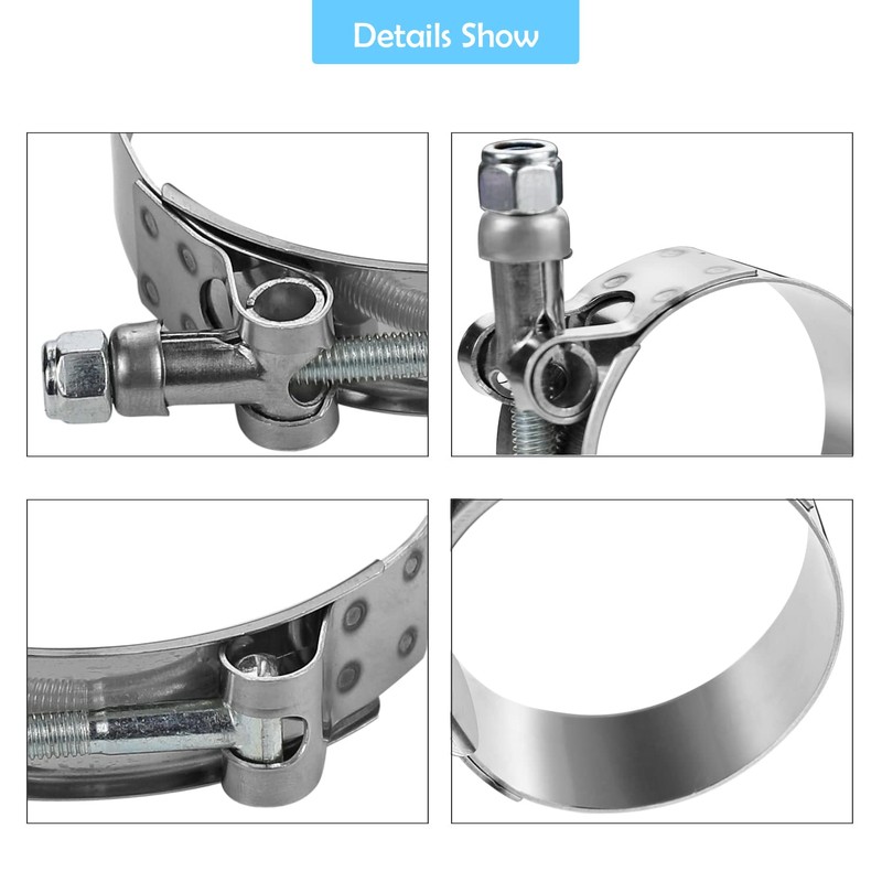 PEROMI 4 Pack 1-3/16 Inch T Bolt Hose Clamps Working
