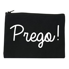 FASHIONISGREAT Prego Pregnancy Announcement Cosmetic Makeup Bag Black Small