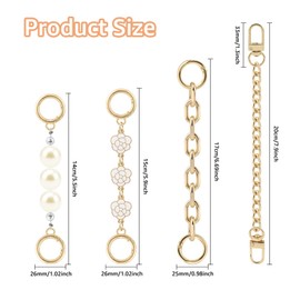Oubaka 5Pcs Bag Extender Chain Purse Extender Chain Bag Strap Extenders Metal Chains Strap Extenders Chains Straps Replacement Extension for Purse Handbags Crossbag Shoulder Charms Making Supplies