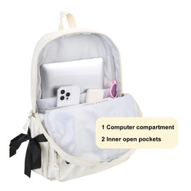 Phaoullzon Girls Backpack with Bow for School Kids Coquette Bookbag Kawaii Dance Bag