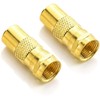 deleyCON Set of 2 SAT Aerial Adaptor Cable to SAT