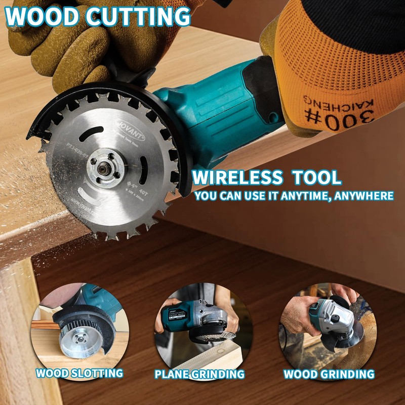 20V Cordless Angle Grinder, 4" and 4-1/2" Electric Angle Grinder