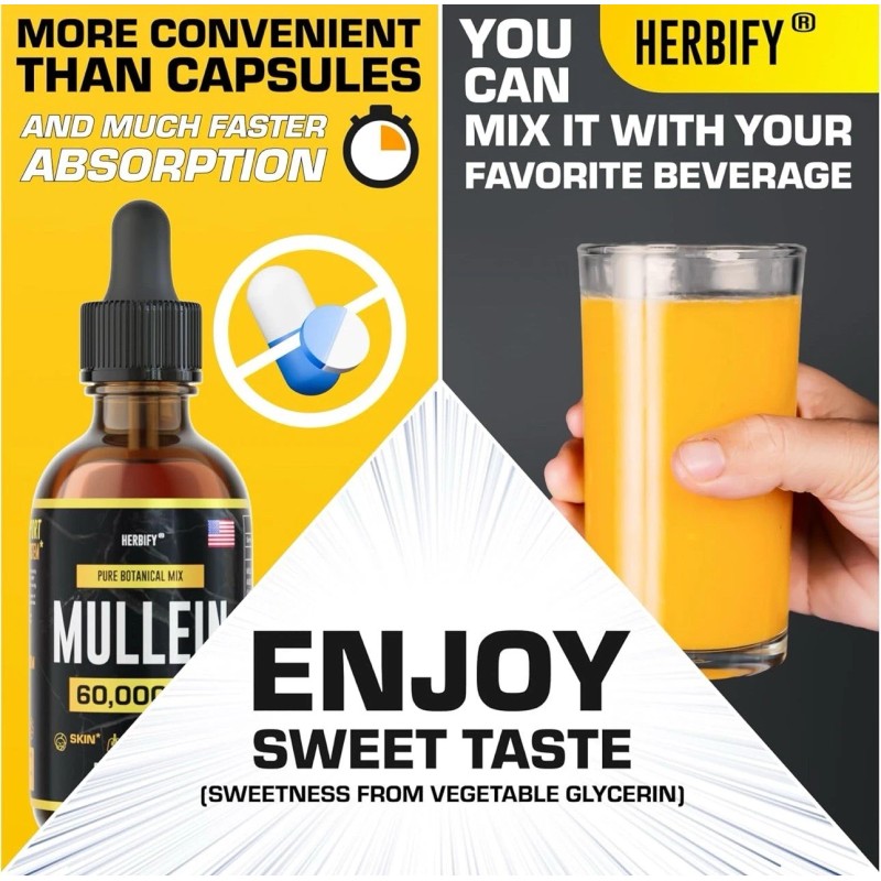 8-IN-1 Mullein Drops For Lungs Detox & Lung Cleanse