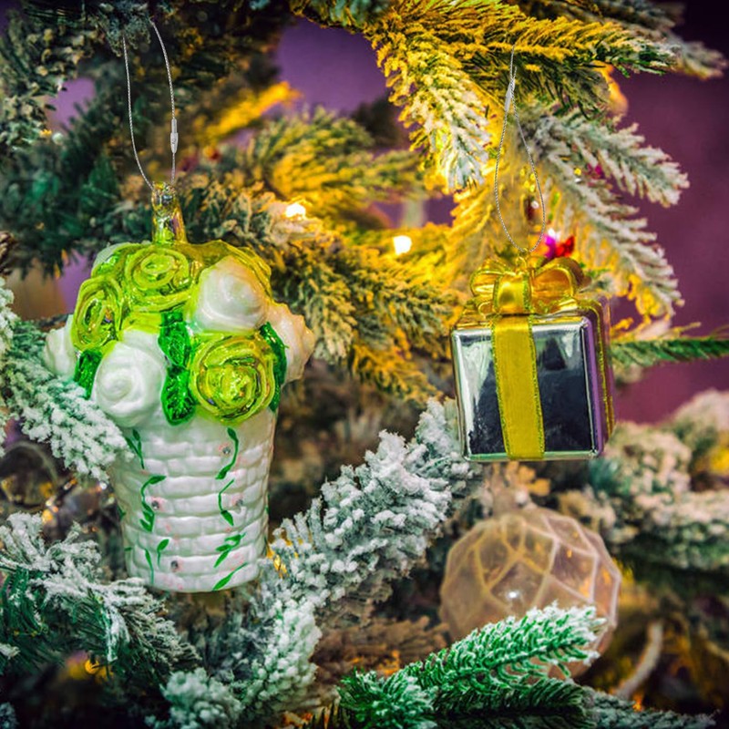 VEYLIN 100 Pcs 20cm Christmas Ornament Hanger String, Rope Ornament