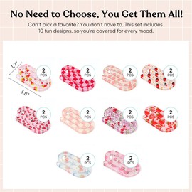 YOPPIX 20 Pcs Jumbo Strawberry Bow Acrylic Paper Clips Teacher Appreciation Gift Cute Pink Bow Paperclip Design for Office Classroom Bookmark Gift Book Lovers, Back to School Supplies