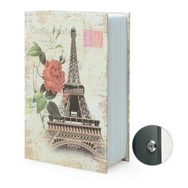 Diversion Book Safe Storage Box, Dictionary Secret Safe Can with Security Combination Lock/Key, Diversion Book Hidden Safe (Key, Paris)