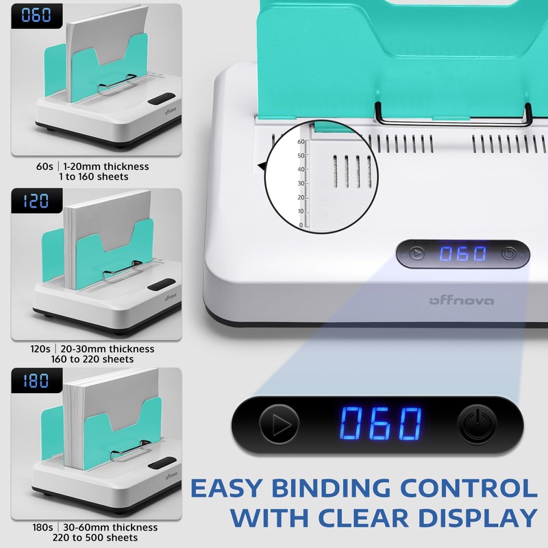 OFFNOVA Thermal Binding Machine 500 Sheets Capacity, No Preheat, Air